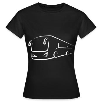 Bus bus bus autobus scolaire - T-shirt Femme - noir - Devant - AI Model Female 172 dark (172cm)