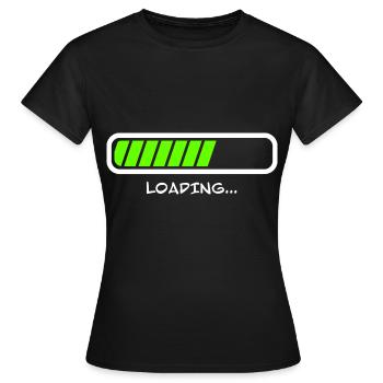 Charging Bar Charging Waiting - Women's T-Shirt - black - Front - AI Model Female 172 dark (172cm)