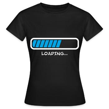 Charging Bar Charging Waiting - Women's T-Shirt - black - Front - AI Model Female 172 dark (172cm)