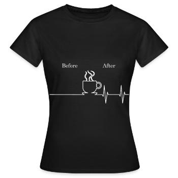 la dépendance à café - T-shirt Femme - noir - Devant - AI Model Female 172 dark (172cm)