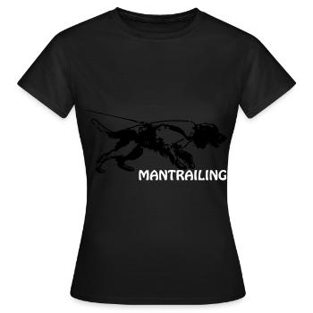 Springer spaniel mantrailing - Women's T-Shirt - black - Front - AI Model Female 172 dark (172cm)