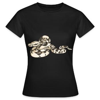 Boa Constrictor I Abgottschlange Motiv für - Frauen T-Shirt - Schwarz - Vorne - AI Model Female 172 dark (172cm)