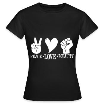 Anti-racisme tolérance racisme droits de l'homme - T-shirt Femme - noir - Devant - AI Model Female 172 dark (172cm)