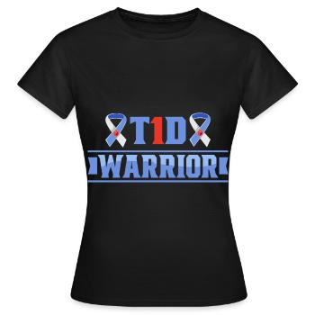 Diabetes Awareness Blue Diabetes Band Diabetes - Women's T-Shirt - black - Front - AI Model Female 172 dark (172cm)