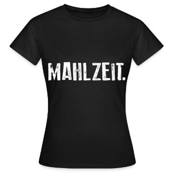 MAHLZEIT - Frauen T-Shirt - Schwarz - Vorne - AI Model Female 172 dark (172cm)