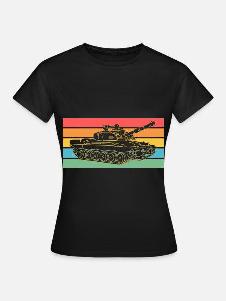 Panzerfahrer Soldat Retro Panzer - Frauen T-Shirt - Schwarz