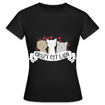 Katze Katzen - Frauen T-Shirt - Schwarz - Vorne - AI Model Female 172 dark (172cm)