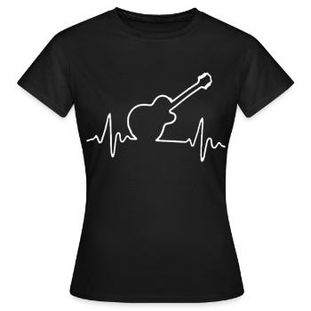 Guitar player - Women's T-Shirt - black - Front - AI Model Female 172 dark (172cm)