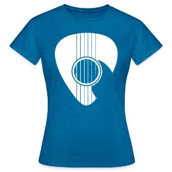 guitar player - Frauen T-Shirt - Antikblaues Saphir meliert - Vorne - AI Model Female 172 dark (172cm)