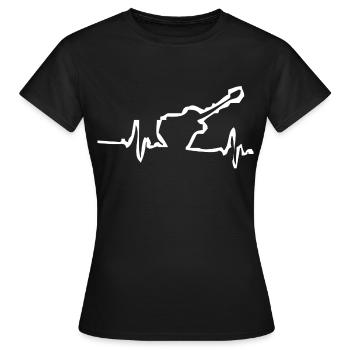guitar player - Women's T-Shirt - black - Front - AI Model Female 172 dark (172cm)