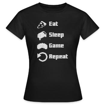 online gaming - Frauen T-Shirt - Schwarz - Vorne - AI Model Female 172 dark (172cm)