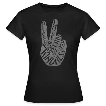 hippie - Women's T-Shirt - black - Front - AI Model Female 172 dark (172cm)