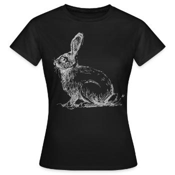 Osterhase - Frauen T-Shirt - Schwarz - Vorne - AI Model Female 172 dark (172cm)