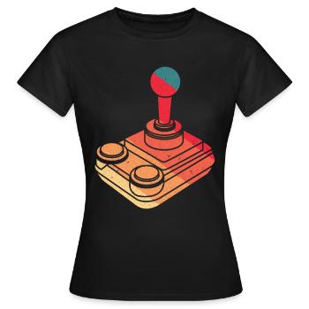 Vintage Joystick - 90er - Frauen T-Shirt - Schwarz - Vorne - AI Model Female 172 dark (172cm)