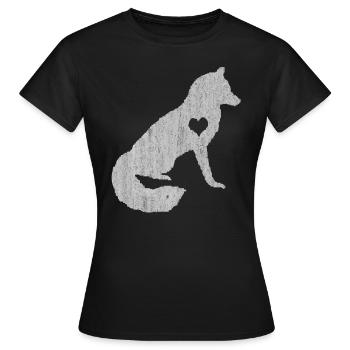 Fox, foxes - Women's T-Shirt - black - Front - AI Model Female 172 dark (172cm)