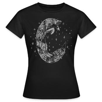 Fox, foxes - Women's T-Shirt - black - Front - AI Model Female 172 dark (172cm)