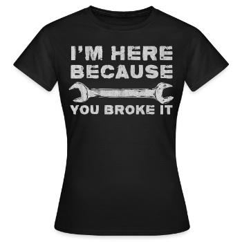 Mechanic, screwdriver - Women's T-Shirt - black - Front - AI Model Female 172 dark (172cm)