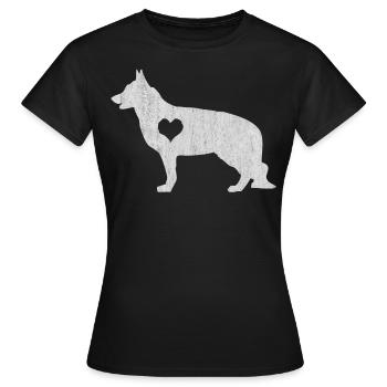 Berger allemand, berger allemand - T-shirt Femme - noir - Devant - AI Model Female 172 dark (172cm)