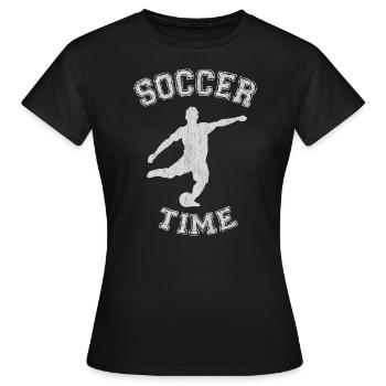 Football, football - T-shirt Femme - noir - Devant - AI Model Female 172 dark (172cm)