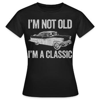 Vintage car, vintage - Women's T-Shirt - black - Front - AI Model Female 172 dark (172cm)