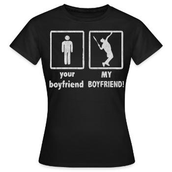 Tennis, tennis, tennis player - Women's T-Shirt - black - Front - AI Model Female 172 dark (172cm)