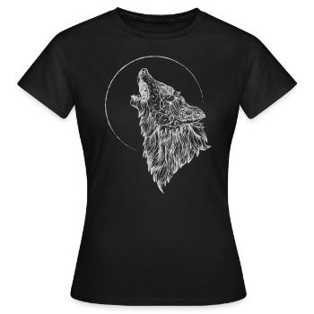 Wolf, Wölfe - Frauen T-Shirt - Schwarz - Vorne - AI Model Female 172 dark (172cm)