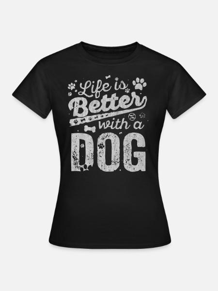 Dog, love dogs, dog lovers, dog lovers - Women's T-Shirt - black
