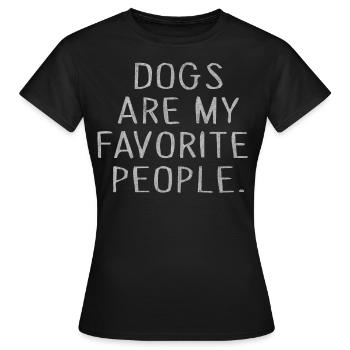 Dog, love dogs, dog lovers, dog lovers - Women's T-Shirt - black - Front - AI Model Female 172 dark (172cm)