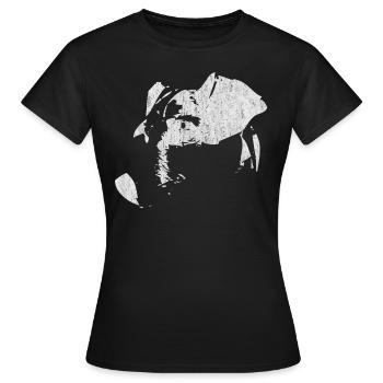 Jack Russel Terrier Hund, Jack-Russel-Terrier Hund - Frauen T-Shirt - Schwarz - Vorne - AI Model Female 172 dark (172cm)
