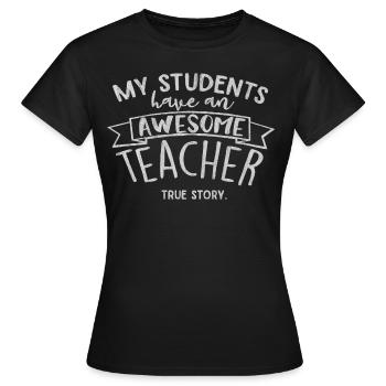 Teacher, Teacher, Teacher, Teacher Occupation, Sub - Women's T-Shirt - black - Front - AI Model Female 172 dark (172cm)