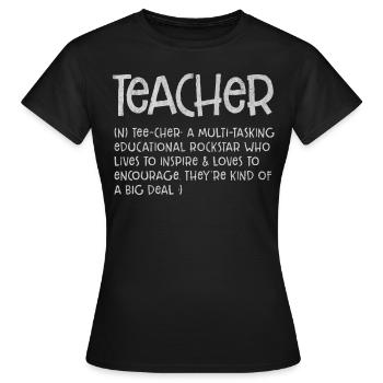 Teacher, Teacher, Teacher, Teacher Occupation, Sub - Women's T-Shirt - black - Front - AI Model Female 172 dark (172cm)
