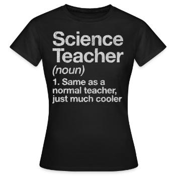 Physics, Physics teacher, Physics studies, Physics stud - Women's T-Shirt - black - Front - AI Model Female 172 dark (172cm)