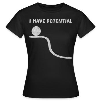 Physique, professeur de physique, études de physique, haras de physique - T-shirt Femme - noir - Devant - AI Model Female 172 dark (172cm)