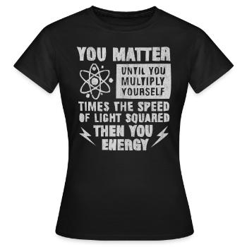 Physics, Physics teacher, Physics studies, Physics stud - Women's T-Shirt - black - Front - AI Model Female 172 dark (172cm)