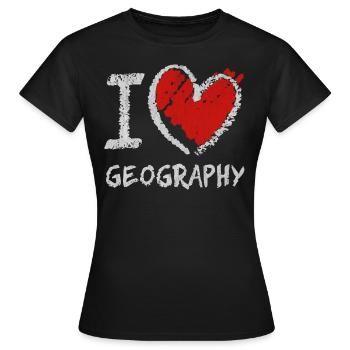 Geography, Geography Education, Geography studies, E - Women's T-Shirt - black - Front - AI Model Female 172 dark (172cm)