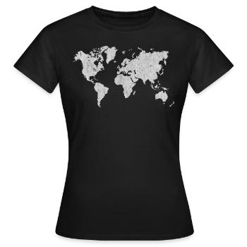 Geography, Geography Education, Geography studies, E - Women's T-Shirt - black - Front - AI Model Female 172 dark (172cm)