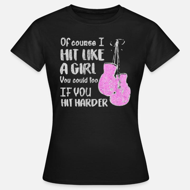 Boxe, entraînement de boxe, équipe de boxe, gants de boxe, Boxsa - T-shirt Femme - noir