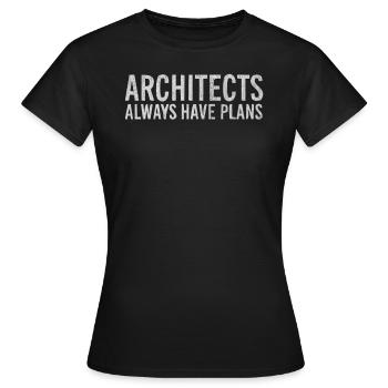 Architecture, Architect, Architecture student studiu - Women's T-Shirt - black - Front - AI Model Female 172 dark (172cm)