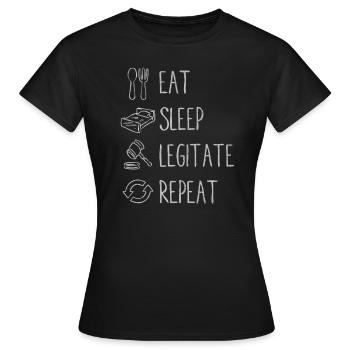 Lawyer, lawyer, law, law studies - Women's T-Shirt - black - Front - AI Model Female 172 dark (172cm)