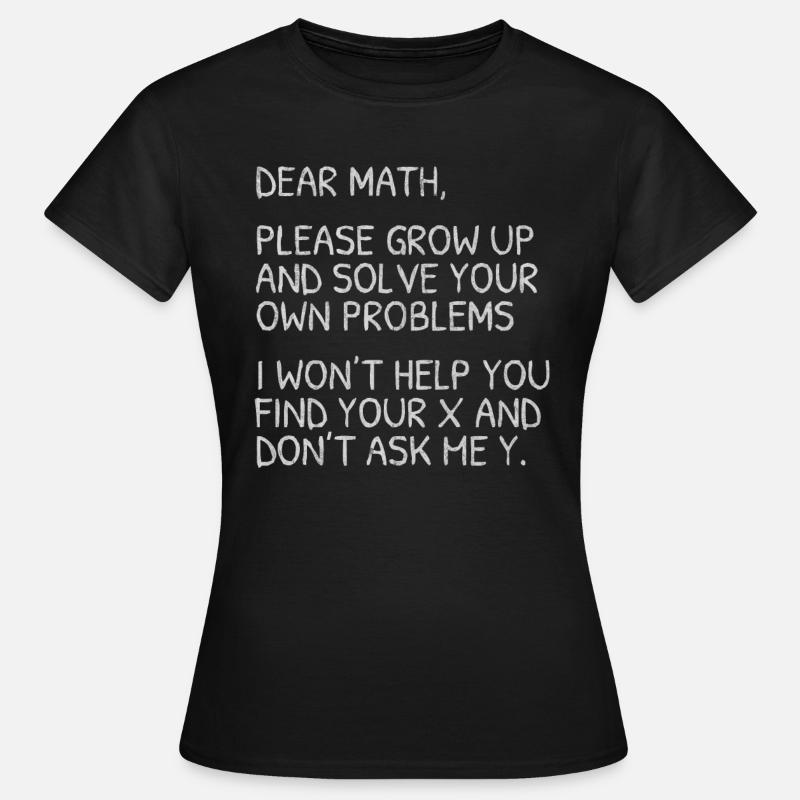 Math, math, math teacher, math lecturer, - Women's T-Shirt - black