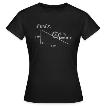 Maths, maths, prof de maths, prof de maths, - T-shirt Femme - noir - Devant - AI Model Female 172 dark (172cm)
