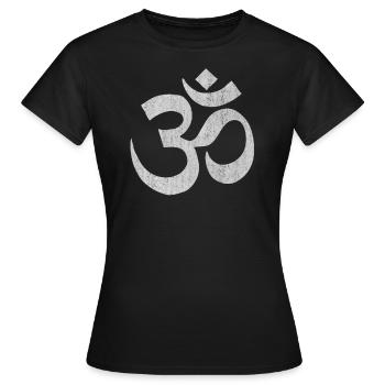 Om Signes, Om Mandala, Om Meditation, Om Symbol - T-shirt Femme - noir - Devant - AI Model Female 172 dark (172cm)