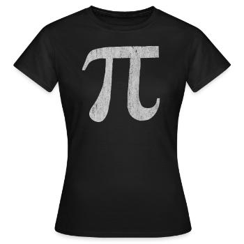 Pi Sign, Mathematical Pi, Greek Book - Women's T-Shirt - black - Front - AI Model Female 172 dark (172cm)
