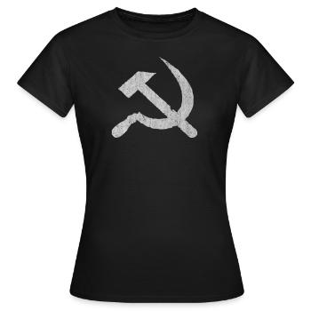 Communism sign - Women's T-Shirt - black - Front - AI Model Female 172 dark (172cm)