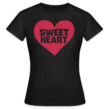 Heart, Heart Symbol, Heart Sign, Hearts, Hearts, - Women's T-Shirt - black - Front - AI Model Female 172 dark (172cm)