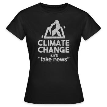 Changement climatique, activiste, protection de l'environnement, conservation de la nature, - T-shirt Femme - noir - Devant - AI Model Female 172 dark (172cm)