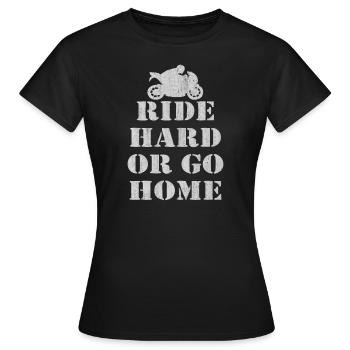 Moto, moto club, motos américaines, - T-shirt Femme - noir - Devant - AI Model Female 172 dark (172cm)