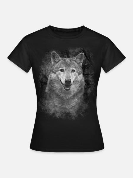 loup - T-shirt Femme - noir