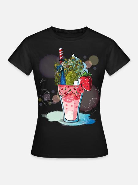Pfau - Frauen T-Shirt - Schwarz