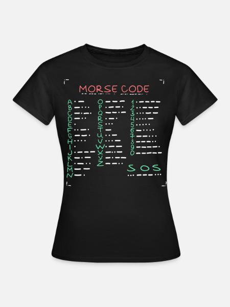 Morse Code Amateurfunker Funkamateur - Frauen T-Shirt - Schwarz